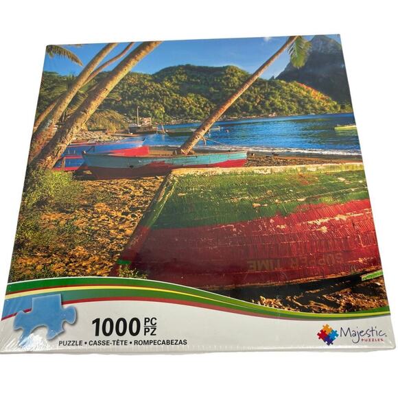 Majestic Puzzles St. Lucia 1,000 Pieces 20 x 27 Jigsaw Puzzle New Factory Sealed - Picture 1 of 6